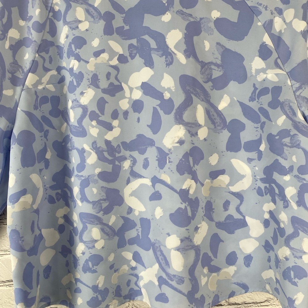 Nine West Purple Geometric Blouse Floral size XL - Picture 4 of 10